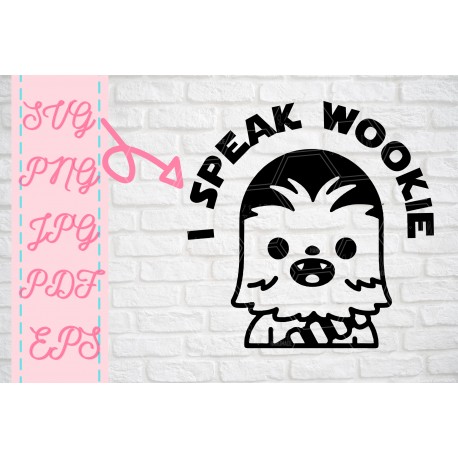 Baby wookie SW inspired SVG + PNG + EPS + jpg +pdf cutting files bundle for cricut silhouette printable