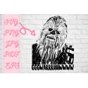 Chewbacca svg Wookie svg SW inspired SVG + PNG + EPS + jpg +pdf cutting files bundle for cricut silhouette printable