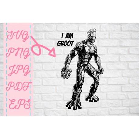 I am Groot Baby Guardians of the Galaxy inspired SVG + PNG + EPS + jpg + pdf