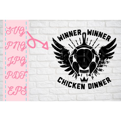 Winner Winner Chicken Dinner Pubg Gaming SVG inspired SVG + PNG + EPS + jpg + pdf