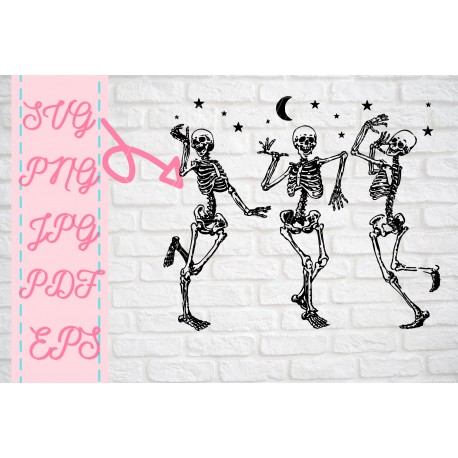 Dancing skeletons SVG Skeleton SVG Halloween SVG Spooky SVG scary SVG inspired SVG + PNG + EPS + jpg + pdf