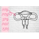Uterus SVG Uterus flipping the bird SVG angry uterus inspired SVG + PNG + EPS + jpg + pdf
