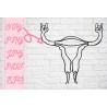 Uterus SVG Uterus flipping the bird SVG angry uterus inspired SVG + PNG + EPS + jpg + pdf
